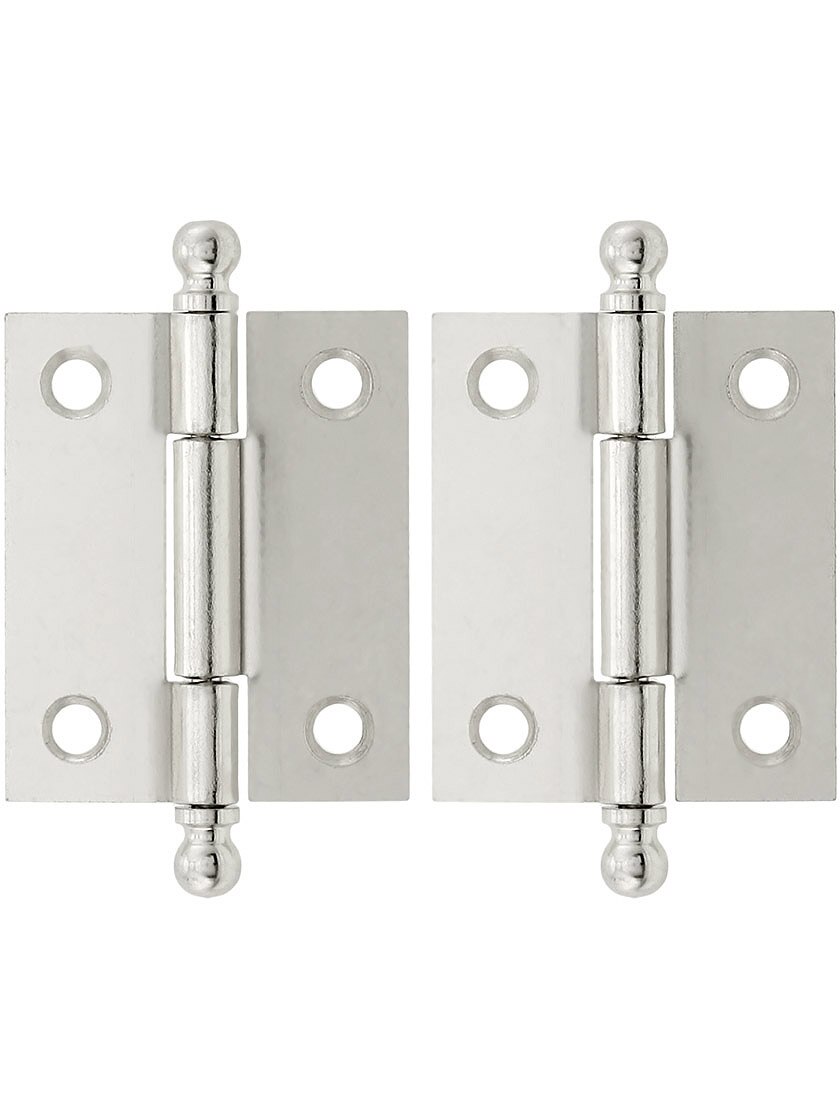 Pair of Loose Pin Plated Steel Hinges 1 15/16" x 1 5/8